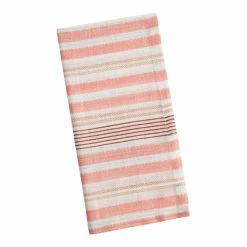 World Market Red Stripe Printed Cotton Napkins Set of 4