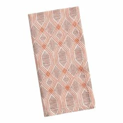World Market Red Geo Printed Cotton Napkins Set of 4