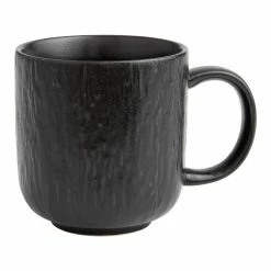 World Market Stella Matte Black Textured Ceramic Mug
