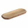 World Market Oval Mango Wood Beaded Serving Tray