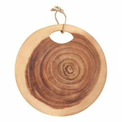 World Market Round Raw Edge Tree Ring Cutting Board