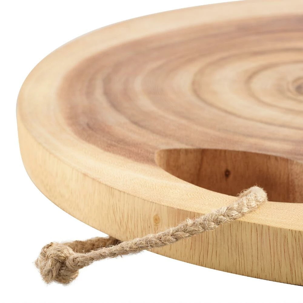 World Market Round Raw Edge Tree Ring Cutting Board - Image 2