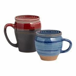 World Market Reactive Glaze Ceramic Infuser Mug Set Of 2