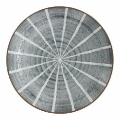 World Market Blue And White Porcelain Line Dinner Plate