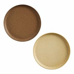 World Market Stream Reactive Glaze Embossed Porcelain Salad Plate