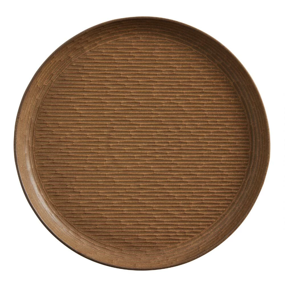 World Market Stream Reactive Glaze Embossed Porcelain Salad Plate - Image 3