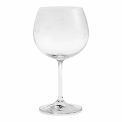 World Market Gala Crystal Etched Light Red Wine Glass