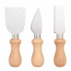 World Market Wood and Metal Cheese Knives 3 Piece Set