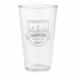 World Market Camping Makes Me Happy Pint Glass