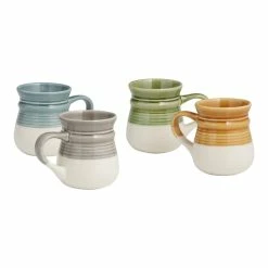 World Market Two Tone Tankard Ceramic Mug Set Of 4