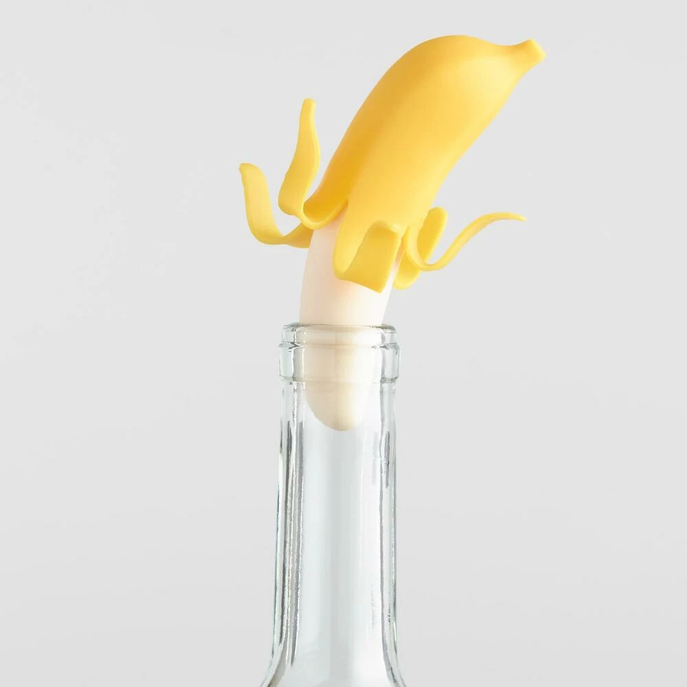 World Market Fred Top Banana Wine Bottle Stopper - Image 2