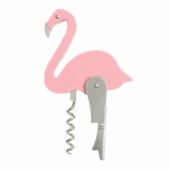 World Market Pink Flamingo Corkscrew and Bottle Opener