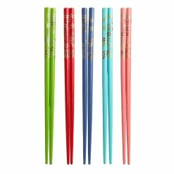 World Market 5 Pack Multicolor Floral Bamboo Chopsticks Set of 2