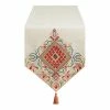 World Market Multicolor Embroidered Medallion Table Runner