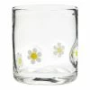 World Market Daisy Inlay Double Old Fashioned Glass