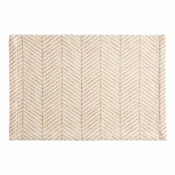 World Market Natural Ivory And Brown Chevron Placemat