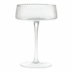 World Market Daphne Ribbed Coupe Glass