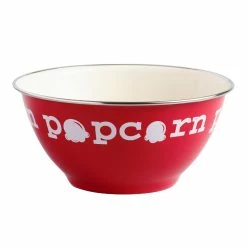 World Market Red Enamel Individual Popcorn Bowls Set Of 4