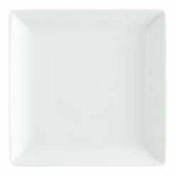 World Market Square White Porcelain Coupe Dinner Plate