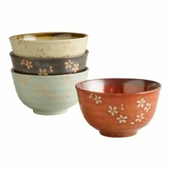 World Market Fuji Blossom Rice Bowl Set Of 4