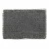 World Market Soft Black Woven Placemats with Natural Fringe Set of 4
