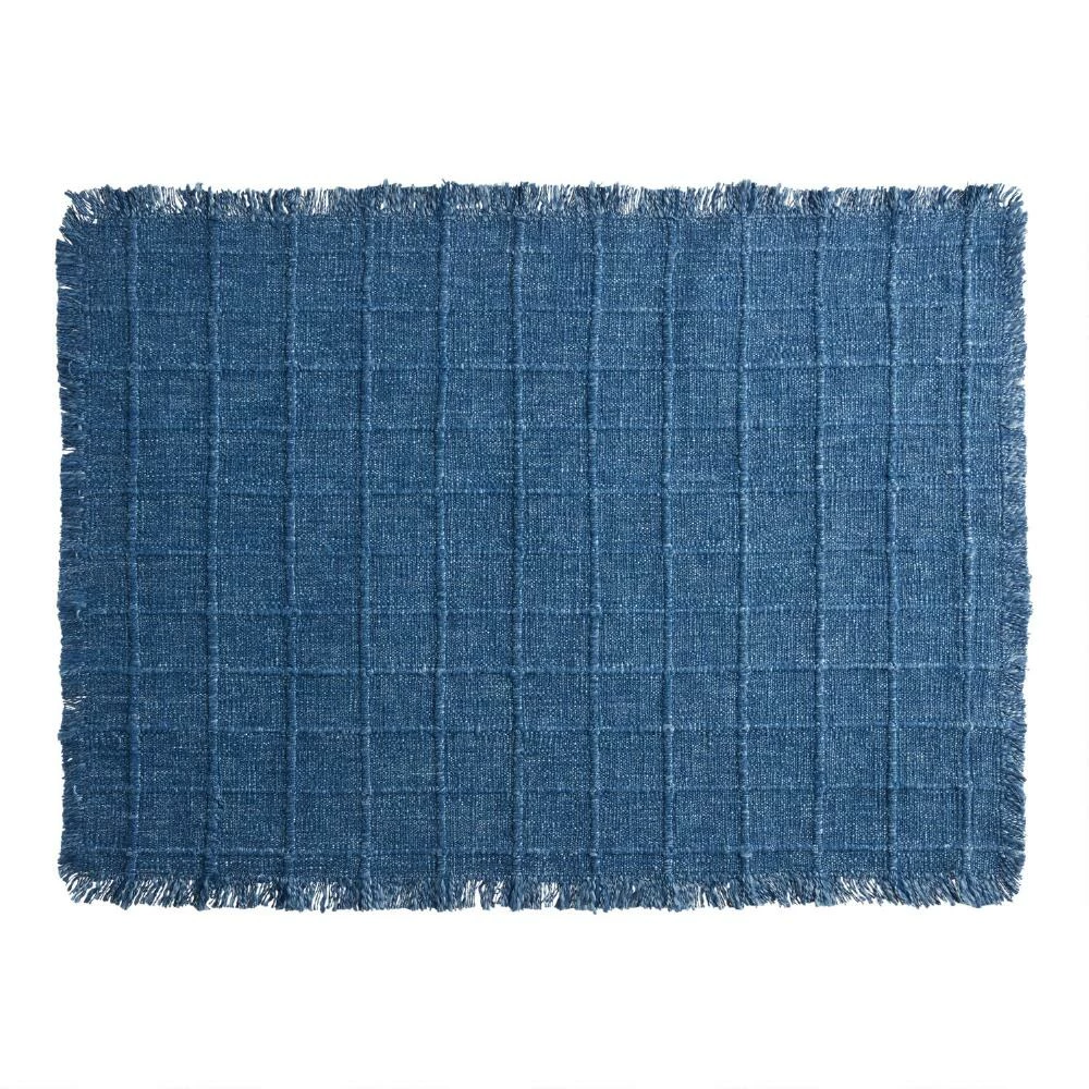 World Market Windowpane Placemat with Fringe Set of 4 - Image 2