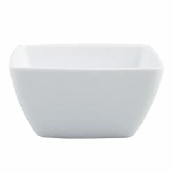 World Market Square White Porcelain Coupe Bowl