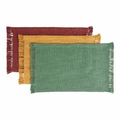 World Market Woven Cotton Deven Placemat Set of 4