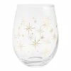 World Market Gold Starburst Stemless Wine Glass Set of 2
