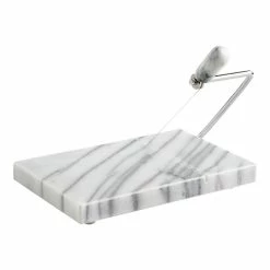 World Market White Marble and Wire Cheese Slicer