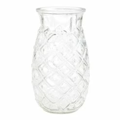 World Market Clear Pineapple Shaped Glass