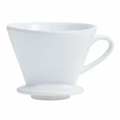 World Market White Ceramic Euro Pour Over Coffee Dripper