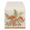 World Market Embroidered Wildflower and Mushroom Table Runner