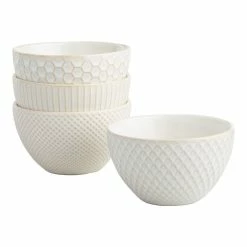 World Market Avery Small White Textured Bowl Set Of 4