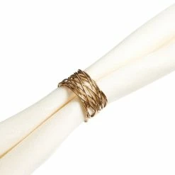 World Market Gold Wire Nest Napkin Rings Set of 4