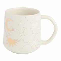 World Market Celestial Moon Cream And Gold Ceramic Mug