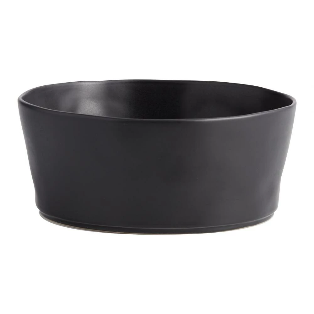 World Market Black Organic Rim Mason Serving Bowl