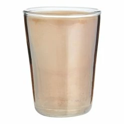 World Market Freida Taupe Luster Crackle Double Old Fashioned Glass