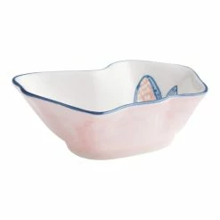 World Market Hand Painted Blue And White Bunny Figural Bowl