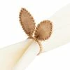 World Market Cane And Jute Beaded Bunny Ears Napkin Ring