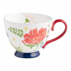 World Market Multicolor Floral Hand Painted Ceramic Mug