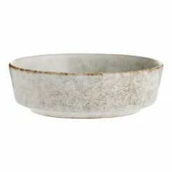 World Market Vita Ivory And Brown Reactive Glaze Bowl