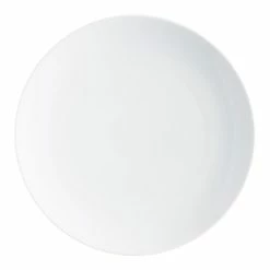 World Market Coupe White Porcelain Dinner Plate Set Of 4
