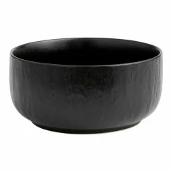 World Market Stella Matte Black Textured Cereal Bowl