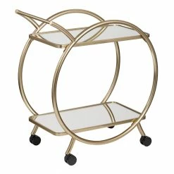 World Market Gold Art Deco Bar Cart