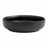 World Market Stella Matte Black Textured Low Bowl