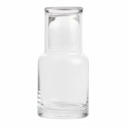 World Market Clear Glass Bedside Carafe And Cup Set
