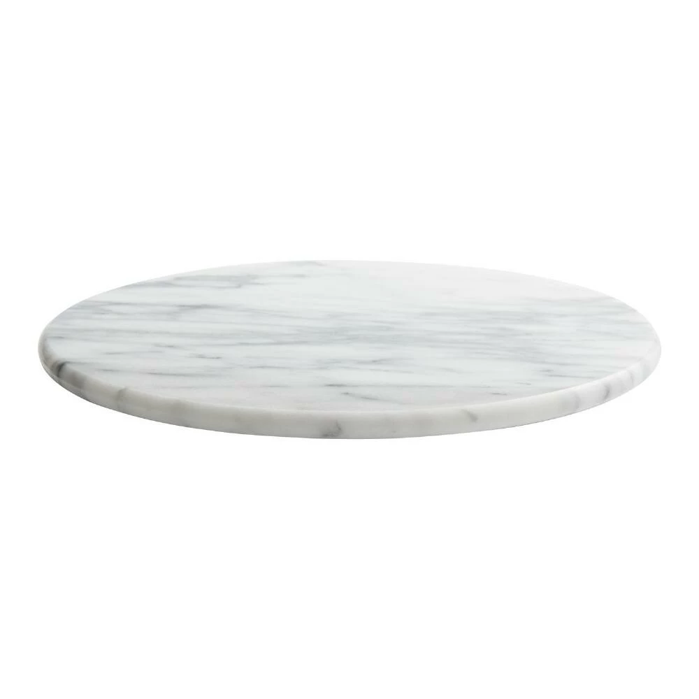 World Market White Marble Lazy Susan