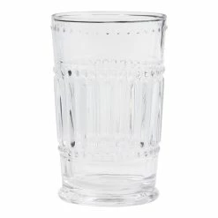 World Market Clear Pressed Highball Glass Set of 4