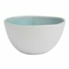 World Market Liliana Aqua and White Reactive Glaze Cereal Bowl